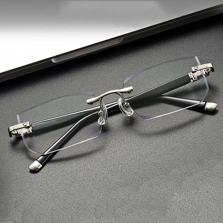 Nouvelles lunettes de lecture à double usage anti-bleu de loin et de près en saphir haute dureté