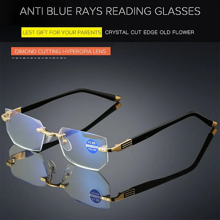 Nouvelles lunettes de lecture à double usage anti-bleu de loin et de près en saphir haute dureté