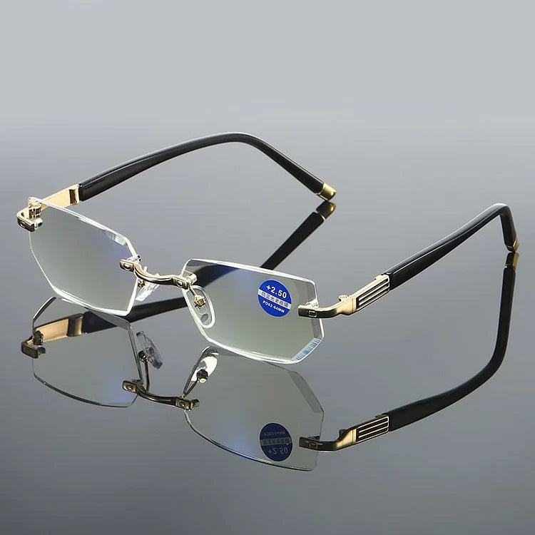Nouvelles lunettes de lecture à double usage anti-bleu de loin et de près en saphir haute dureté