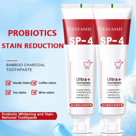 SP-4 Dentifrice Blanchissant Probiotique// Résultat visible après quelques jours d'utilisation