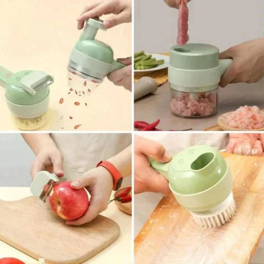 "Coupe légumes automatique ™ 4 en 1 – Gagné du temps en cuisine pendant le carême ! 🍽️✨"